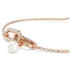 Bracelet Constella Perle de cristal, taille ronde, blanc, plaqué or rose