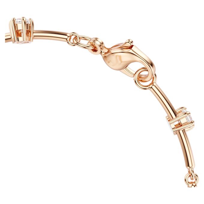 Bracelet Constella perles de cristal, tailles rondes, blanc, plaqué or rose Bracelet Constella perles de cristal, tailles rondes, blanc, plaqué or rose