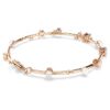 Bracelet Constella perles de cristal, tailles rondes, blanc, plaqué or rose Bracelet Constella perles de cristal, tailles rondes, blanc, plaqué or rose