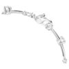 Bracelet Constella perles de cristal, tailles rondes, blanc, plaqué rhodium