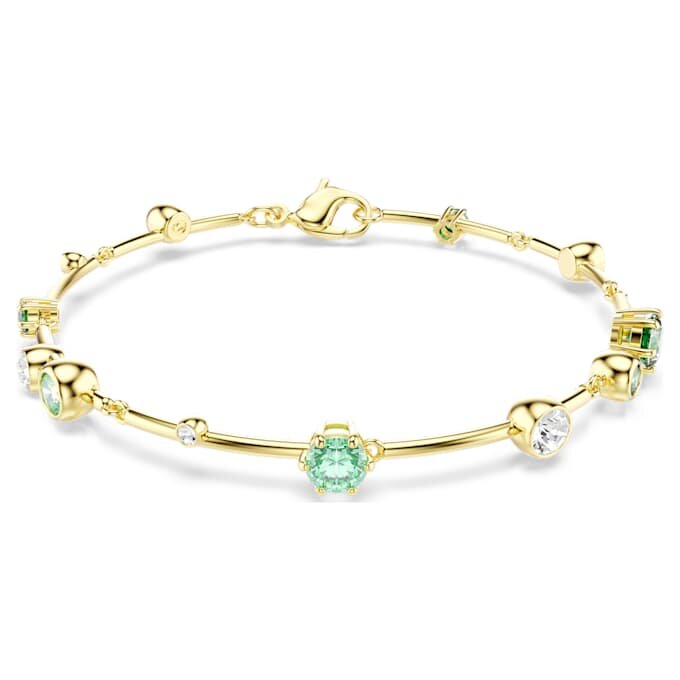 Bracelet Constella, tailles variées, vert, plaqué or Bracelet Constella, tailles variées, vert, plaqué or