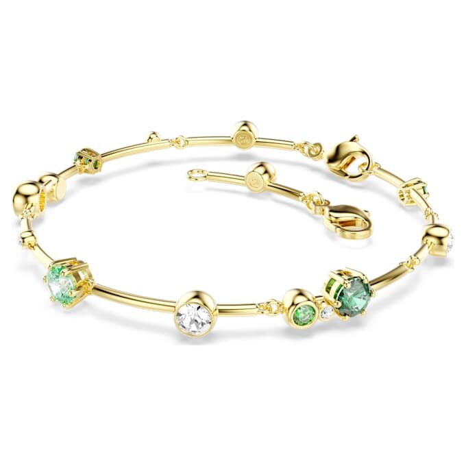 Bracelet Constella, tailles variées, vert, plaqué or Bracelet Constella, tailles variées, vert, plaqué or