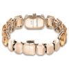 Bracelet à cristaux taille octogonale, marron, finition dorée champagne Bracelet à cristaux taille octogonale, marron, finition dorée champagne