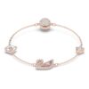 Bracelet Cygne, rose, plaqué or rose Bracelet Cygne, rose, plaqué or rose