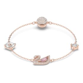 Bracelet Cygne, rose, plaqué or rose