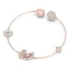 Bracelet Cygne, rose, plaqué or rose Bracelet Cygne, rose, plaqué or rose