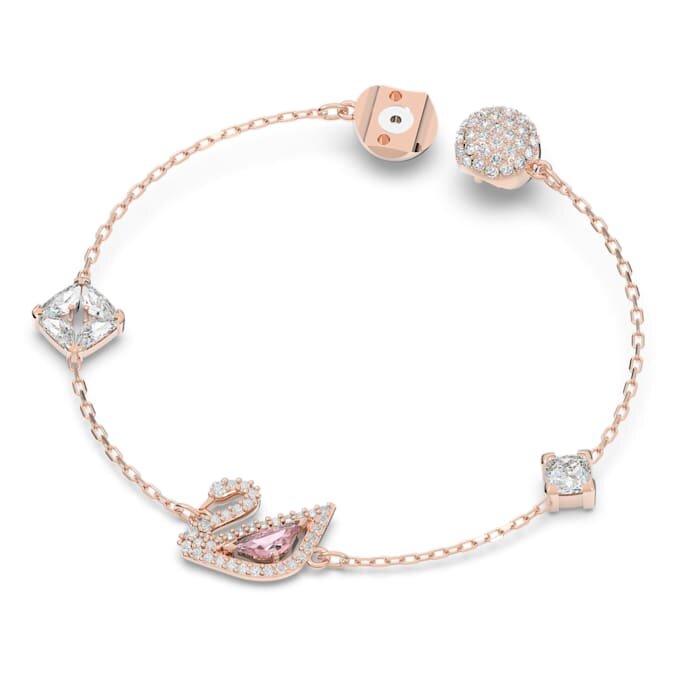 Bracelet Cygne, rose, plaqué or rose Bracelet Cygne, rose, plaqué or rose