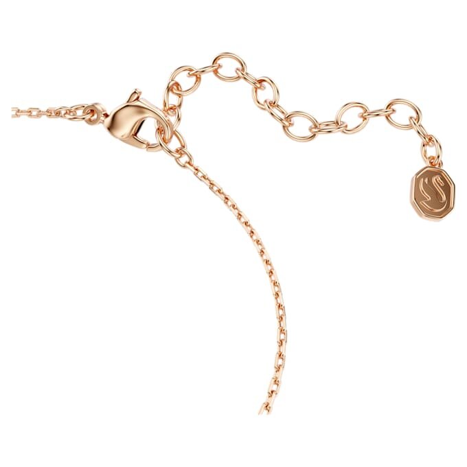 Bracelet Cygne à tailles variées, Cygne, Blanc, plaqué or rose Bracelet Cygne à tailles variées, Cygne, Blanc, plaqué or rose