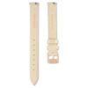 Bracelet de montre de 12 mm (0,47″) de largeur, en cuir, beige, finition dorée rose Bracelet de montre de 12 mm (0,47″) de largeur, en cuir, beige, finition dorée rose