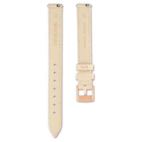 Bracelet de montre de 12 mm (0,47″) de largeur, en cuir, beige, finition dorée rose Bracelet de montre de 12 mm (0,47″) de largeur, en cuir, beige, finition dorée rose
