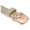 Bracelet de montre de 12 mm (0,47″) de largeur, en cuir, beige, finition dorée rose Bracelet de montre de 12 mm (0,47″) de largeur, en cuir, beige, finition dorée rose