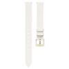 Bracelet de montre de 12 mm (0,47″) de largeur, en cuir, blanc, finition dorée champagne Bracelet de montre de 12 mm (0,47″) de largeur, en cuir, blanc, finition dorée champagne