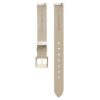 Bracelet de montre de 12 mm (0,47″) de largeur, en cuir, blanc, finition dorée champagne Bracelet de montre de 12 mm (0,47″) de largeur, en cuir, blanc, finition dorée champagne