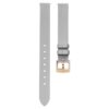 Bracelet de montre de 12 mm (0,47″) de largeur, en cuir, couleur argentée, finition dorée rose Bracelet de montre de 12 mm (0,47″) de largeur, en cuir, couleur argentée, finition dorée rose