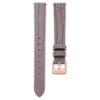 Bracelet de montre de 13 mm (0,51″) de largeur, en cuir, gris, finition or rose Bracelet de montre de 13 mm (0,51″) de largeur, en cuir, gris, finition or rose