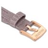 Bracelet de montre de 13 mm (0,51″) de largeur, en cuir, gris, finition or rose Bracelet de montre de 13 mm (0,51″) de largeur, en cuir, gris, finition or rose