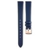Bracelet de montre de 14 mm (0,55″) de largeur, en cuir, bleu, finition dorée rose Bracelet de montre de 14 mm (0,55″) de largeur, en cuir, bleu, finition dorée rose