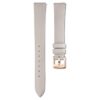 Bracelet de montre de 14 mm (0,55″) de largeur, en cuir, gris, finition ton or rose Bracelet de montre de 14 mm (0,55″) de largeur, en cuir, gris, finition ton or rose