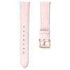 Bracelet de montre de 15 mm (0,59&Prime;) de largeur, en cuir avec surpiqûres, rose, finition dorée rose