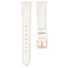 Bracelet de montre de 16 mm (0,63″) de largeur, bracelet en cuir, blanc Bracelet de montre de 16 mm (0,63″) de largeur, bracelet en cuir, blanc