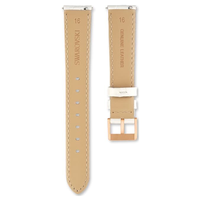 Bracelet de montre de 16 mm (0,63″) de largeur, bracelet en cuir, blanc Bracelet de montre de 16 mm (0,63″) de largeur, bracelet en cuir, blanc