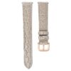 Bracelet de montre de 16 mm (0,63″) de largeur, en cuir avec surpiqûres, beige, finition couleur or rose Bracelet de montre de 16 mm (0,63″) de largeur, en cuir avec surpiqûres, beige, finition couleur or rose