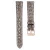 Bracelet de montre de 16 mm (0,63″) de largeur, en cuir avec surpiqûres, gris Bracelet de montre de 16 mm (0,63″) de largeur, en cuir avec surpiqûres, gris