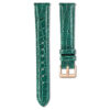 Bracelet de montre de 16 mm (0,63″) de largeur, en cuir avec surpiqûres, vert Bracelet de montre de 16 mm (0,63″) de largeur, en cuir avec surpiqûres, vert