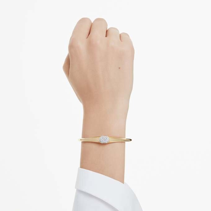 Bracelet Dextera à coupe ronde, blanc, plaqué or Bracelet Dextera à coupe ronde, blanc, plaqué or
