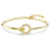 Bracelet Dextera à coupe ronde, blanc, plaqué or Bracelet Dextera à coupe ronde, blanc, plaqué or