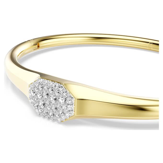 Bracelet Dextera à coupe ronde, blanc, plaqué or Bracelet Dextera à coupe ronde, blanc, plaqué or