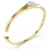 Bracelet Dextera à coupe ronde, blanc, plaqué or Bracelet Dextera à coupe ronde, blanc, plaqué or