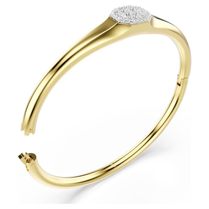 Bracelet Dextera à coupe ronde, blanc, plaqué or Bracelet Dextera à coupe ronde, blanc, plaqué or