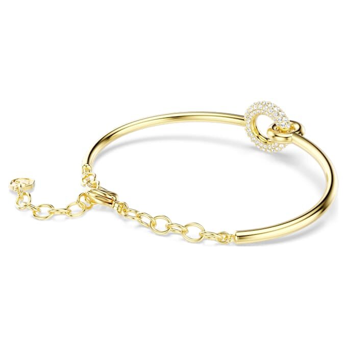 Bracelet Dextera à coupe ronde, blanc, plaqué or Bracelet Dextera à coupe ronde, blanc, plaqué or