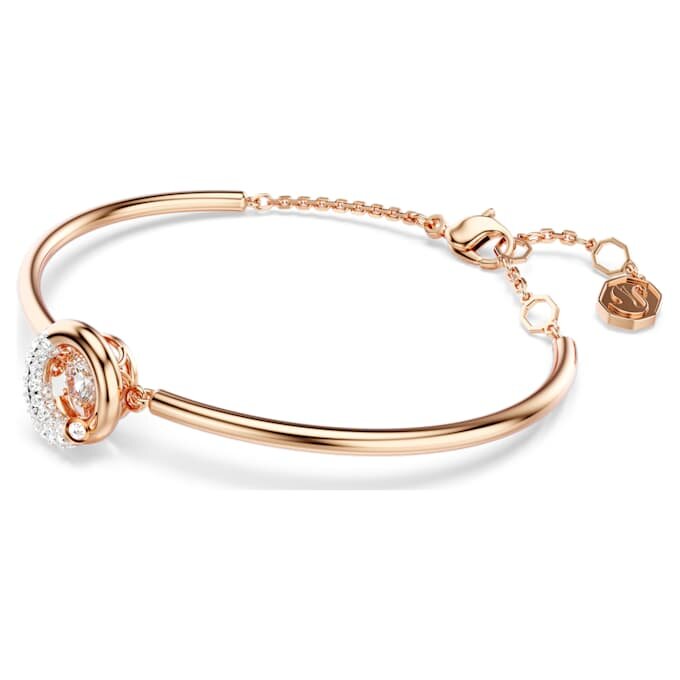 Bracelet Dextera à coupe ronde, blanc, plaqué or rose Bracelet Dextera à coupe ronde, blanc, plaqué or rose