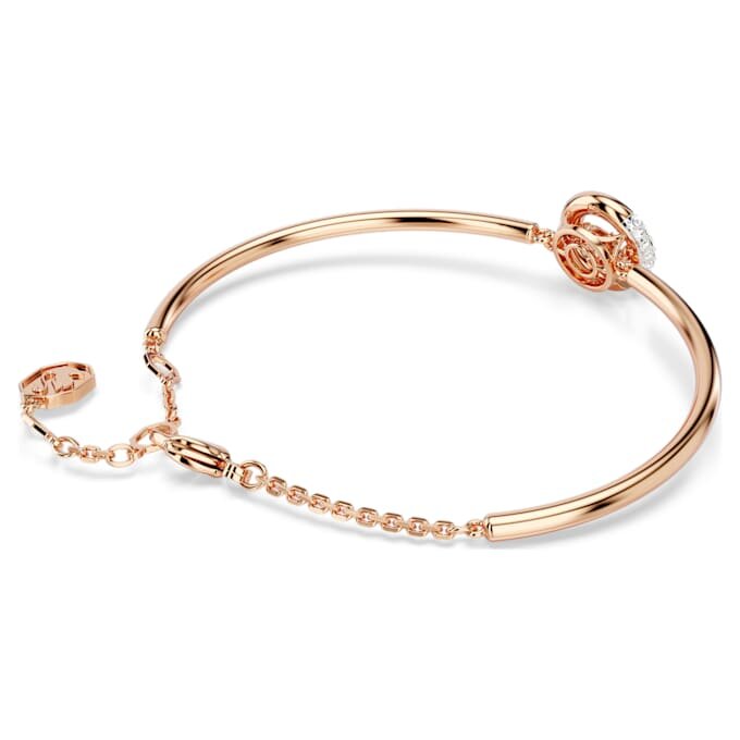 Bracelet Dextera à coupe ronde, blanc, plaqué or rose Bracelet Dextera à coupe ronde, blanc, plaqué or rose