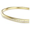 Bracelet Dextera de forme octogonale, taille ronde, blanc, plaqué or