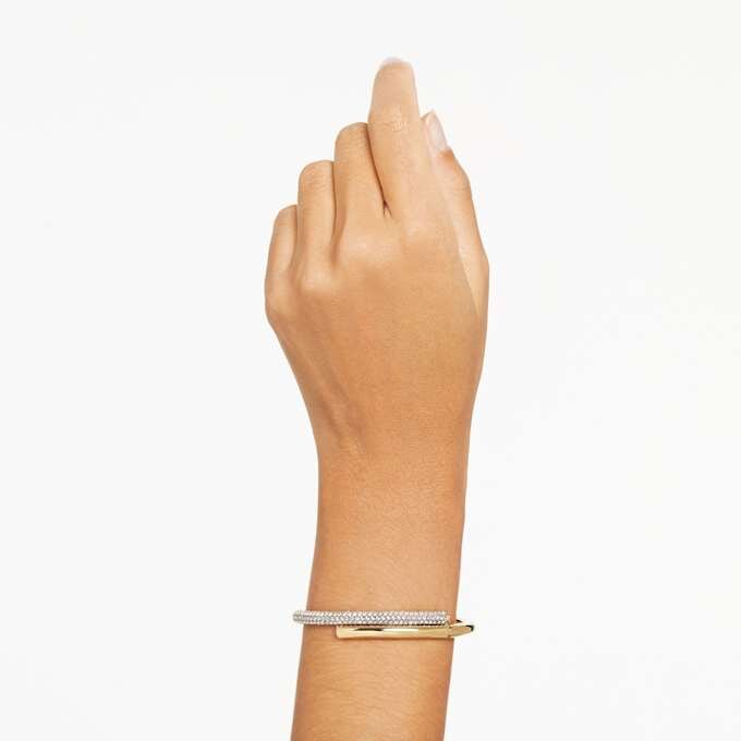 Bracelet Dextera à fermeture magnétique, blanc, plaqué or Bracelet Dextera à fermeture magnétique, blanc, plaqué or