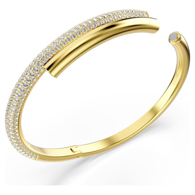 Bracelet Dextera à fermeture magnétique, blanc, plaqué or Bracelet Dextera à fermeture magnétique, blanc, plaqué or