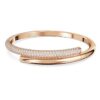 Bracelet Dextera à fermeture magnétique, blanc, plaqué or rose Bracelet Dextera à fermeture magnétique, blanc, plaqué or rose