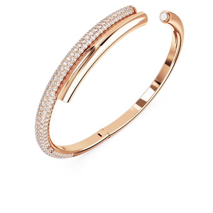 Bracelet Dextera à fermeture magnétique, blanc, plaqué or rose Bracelet Dextera à fermeture magnétique, blanc, plaqué or rose