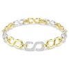Bracelet Dextera à maillons ronds, blanc, finition métaux mélangés Bracelet Dextera à maillons ronds, blanc, finition métaux mélangés