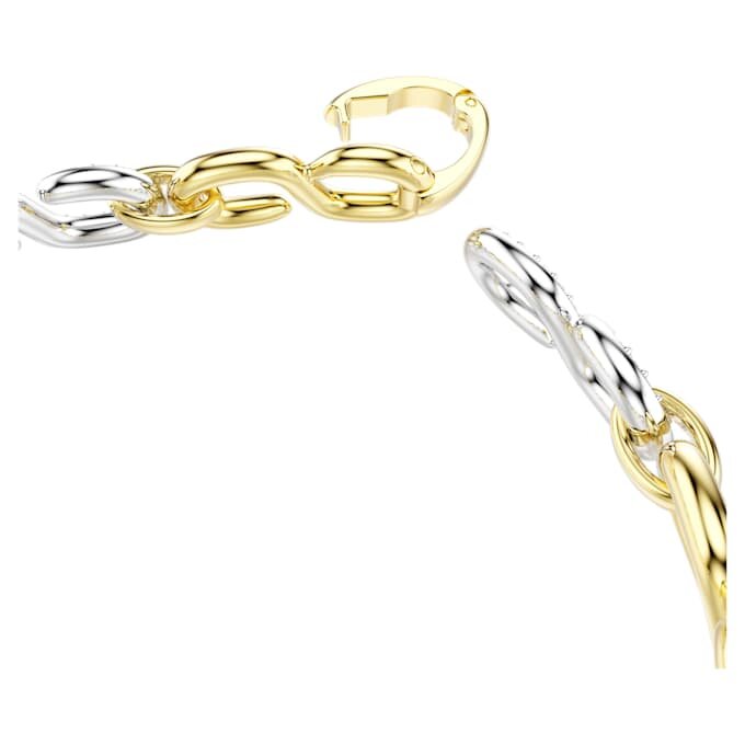 Bracelet Dextera à maillons ronds, blanc, finition métaux mélangés Bracelet Dextera à maillons ronds, blanc, finition métaux mélangés