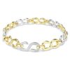 Bracelet Dextera à maillons ronds, blanc, finition métaux mélangés Bracelet Dextera à maillons ronds, blanc, finition métaux mélangés