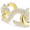 Bracelet Dextera à maillons ronds, blanc, plaqué or Bracelet Dextera à maillons ronds, blanc, plaqué or