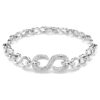 Bracelet Dextera à maillons ronds, blanc, plaqué rhodium Bracelet Dextera à maillons ronds, blanc, plaqué rhodium
