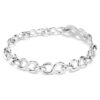 Bracelet Dextera à maillons ronds, blanc, plaqué rhodium Bracelet Dextera à maillons ronds, blanc, plaqué rhodium