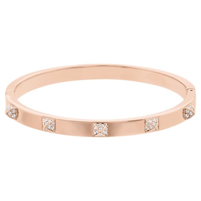 Bracelet Dextera Pavé, blanc, plaqué or rose Bracelet Dextera Pavé, blanc, plaqué or rose