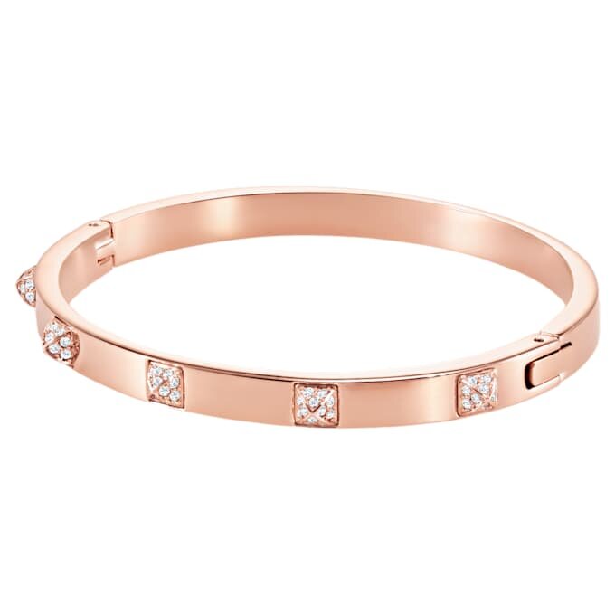 Bracelet Dextera Pavé, blanc, plaqué or rose Bracelet Dextera Pavé, blanc, plaqué or rose