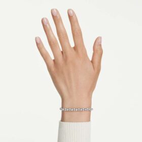 Bracelet Dextera à taille ronde, blanc, en acier inoxydable